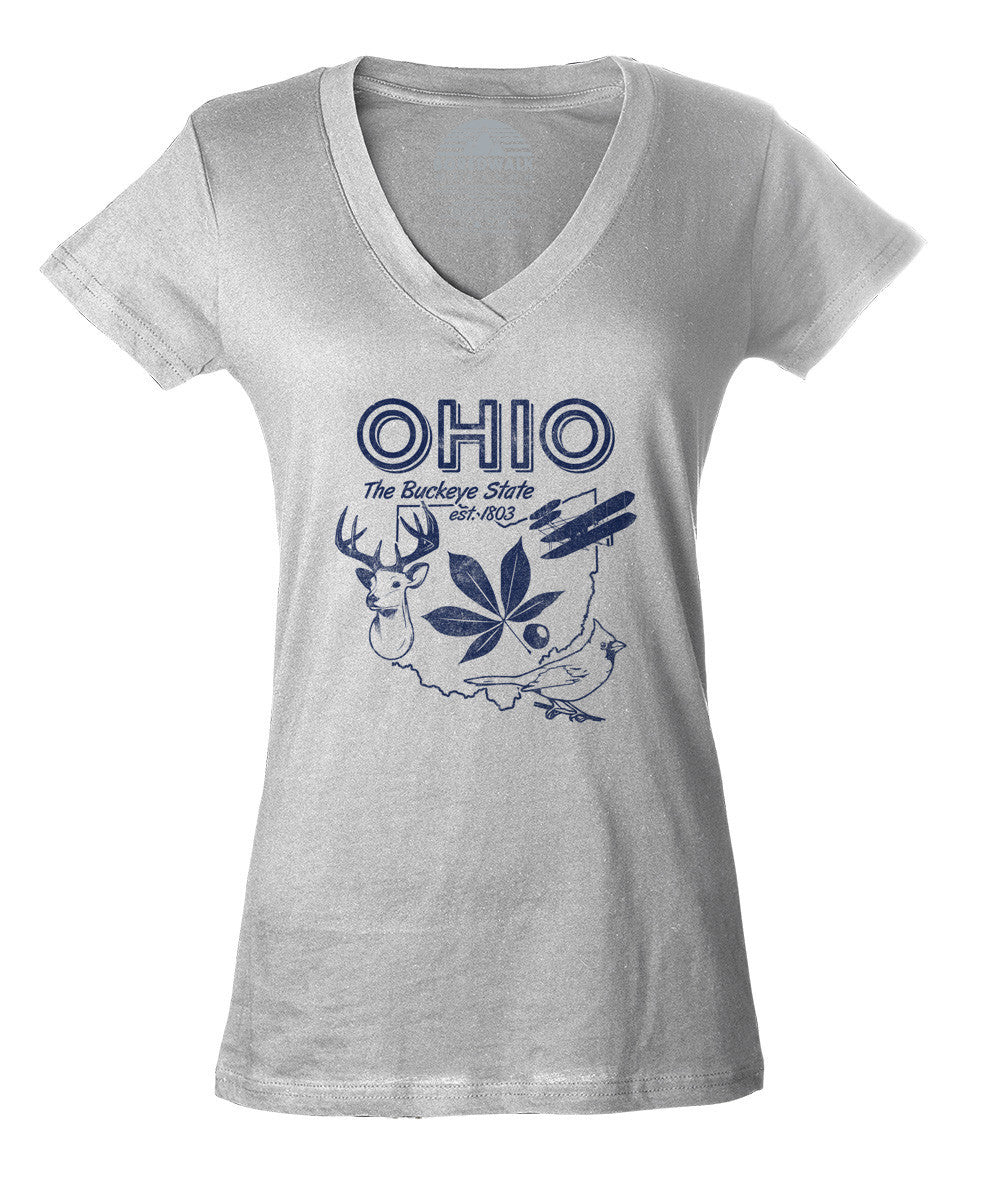 Women's Vintage Ohio State Vneck T-Shirt