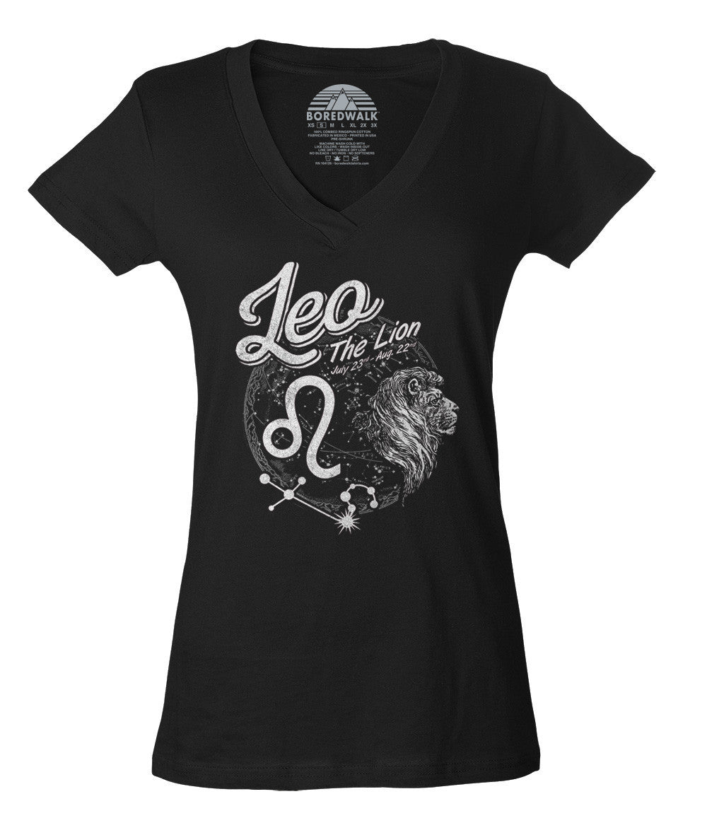 Women's Vintage Leo Vneck T-Shirt