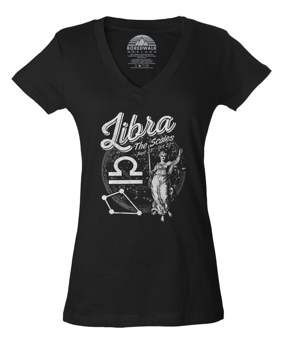 Women's Vintage Libra Vneck T-Shirt