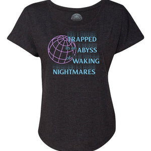 Women's Trapped in an Abyss of Waking Nightmares Scoop Neck T-Shirt