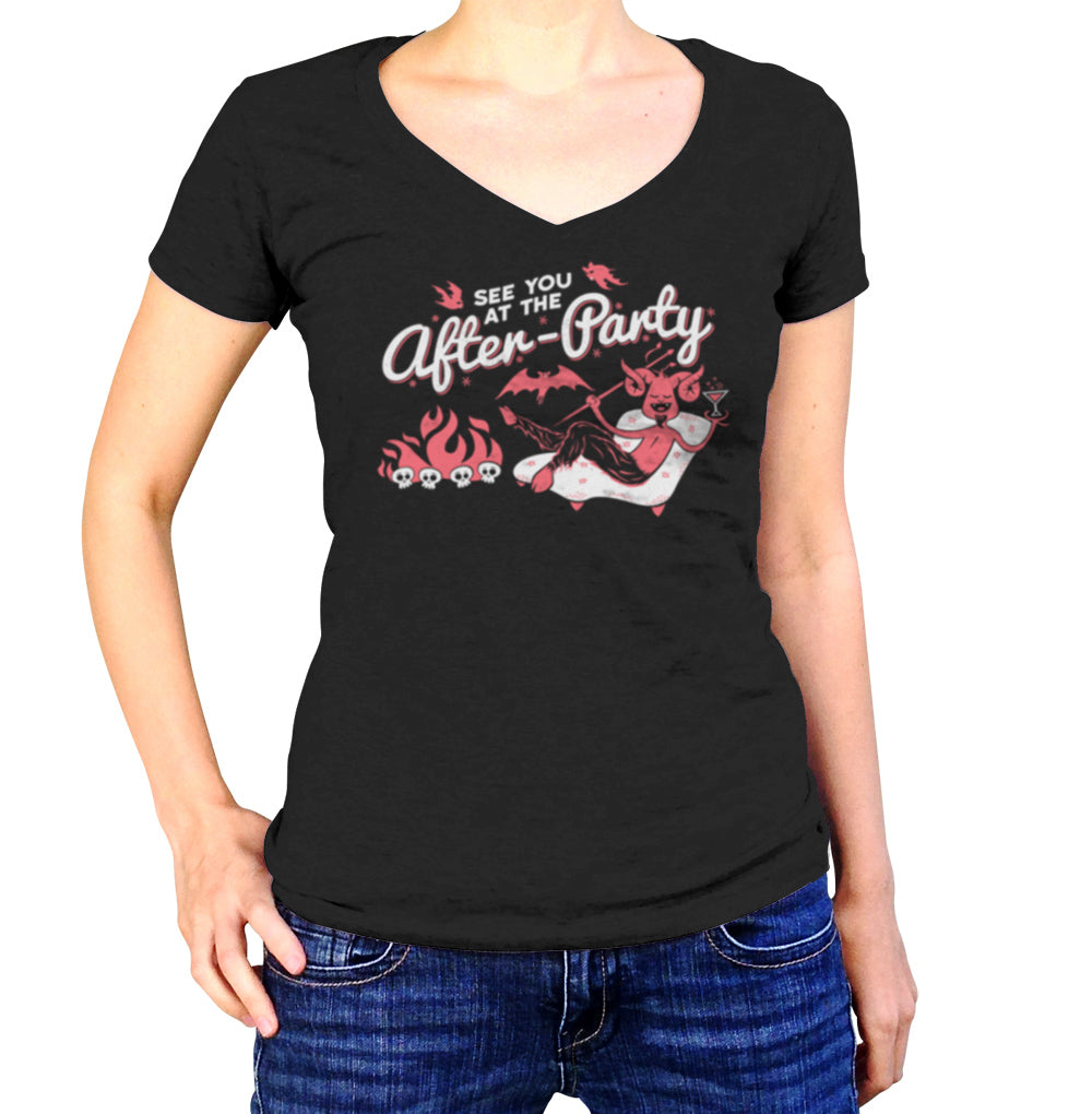Women's See You At the After Party Vneck T-Shirt