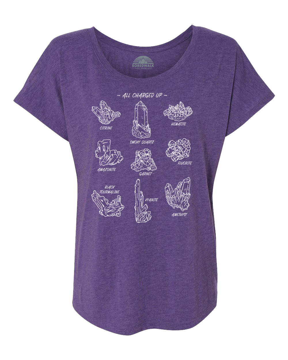 Women's All Charged Up Crystal Chart Scoop Neck T-Shirt