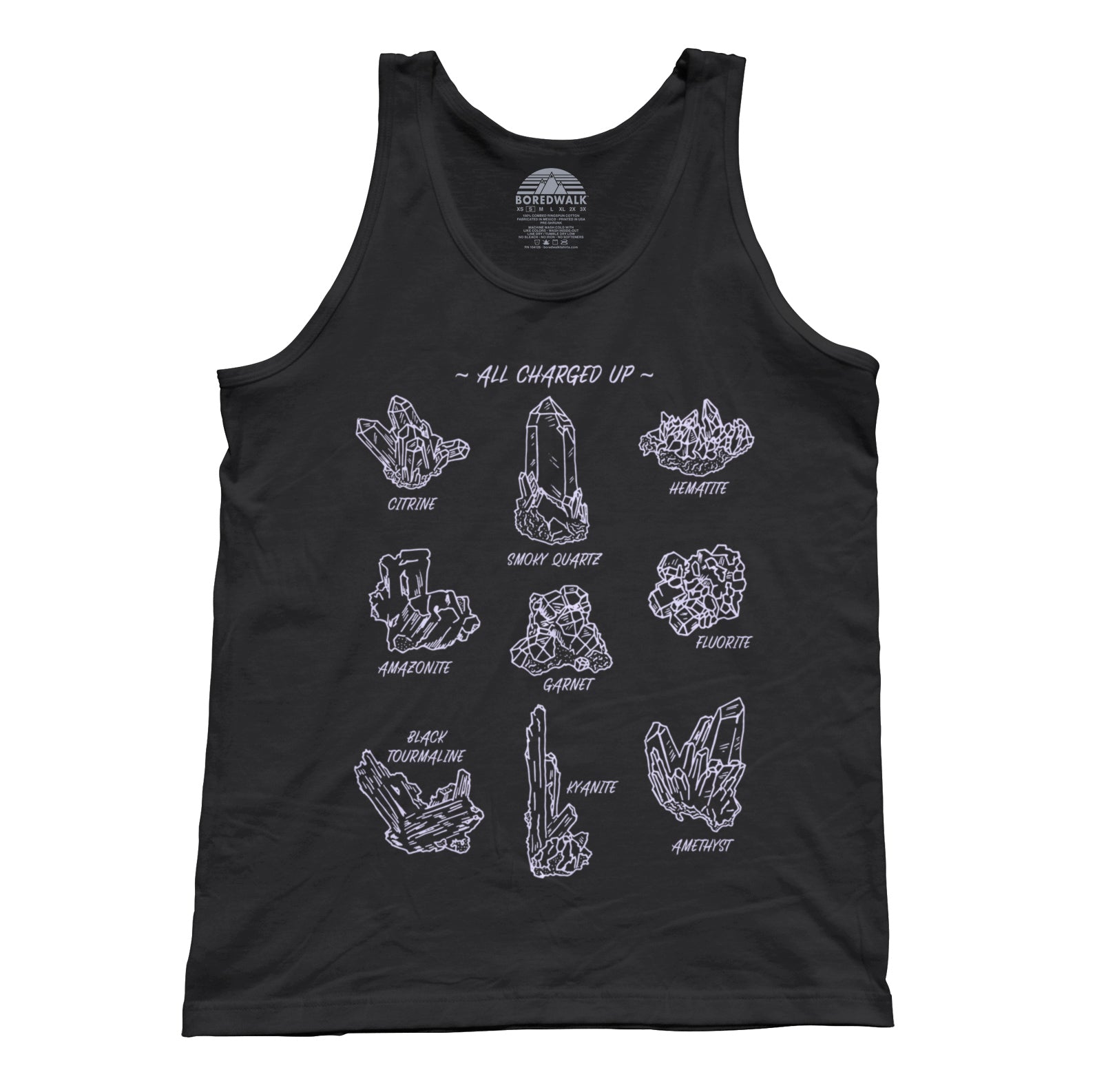 Unisex All Charged Up Crystal Chart Tank Top
