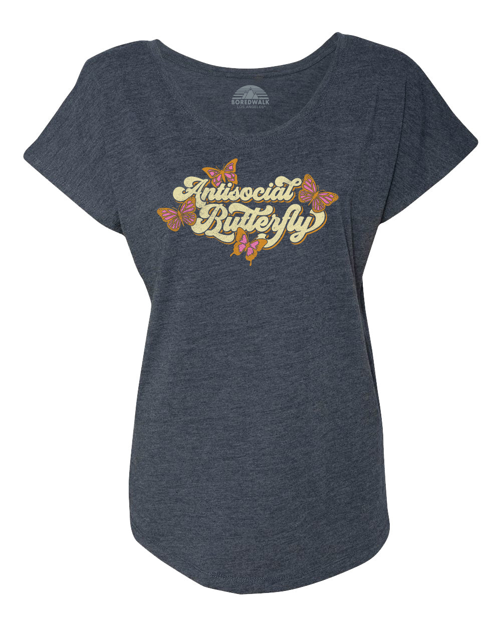 Women's Antisocial Butterfly Scoop Neck T-Shirt