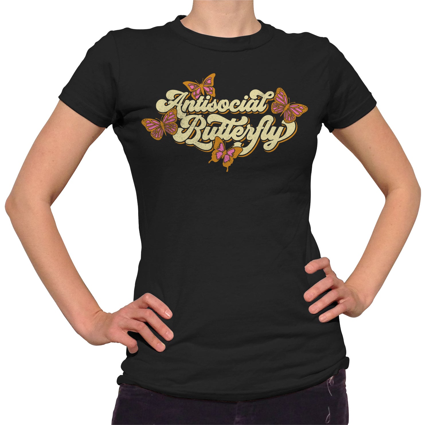 Women's Antisocial Butterfly T-Shirt