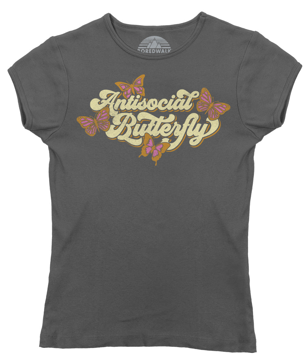 Women's Antisocial Butterfly T-Shirt