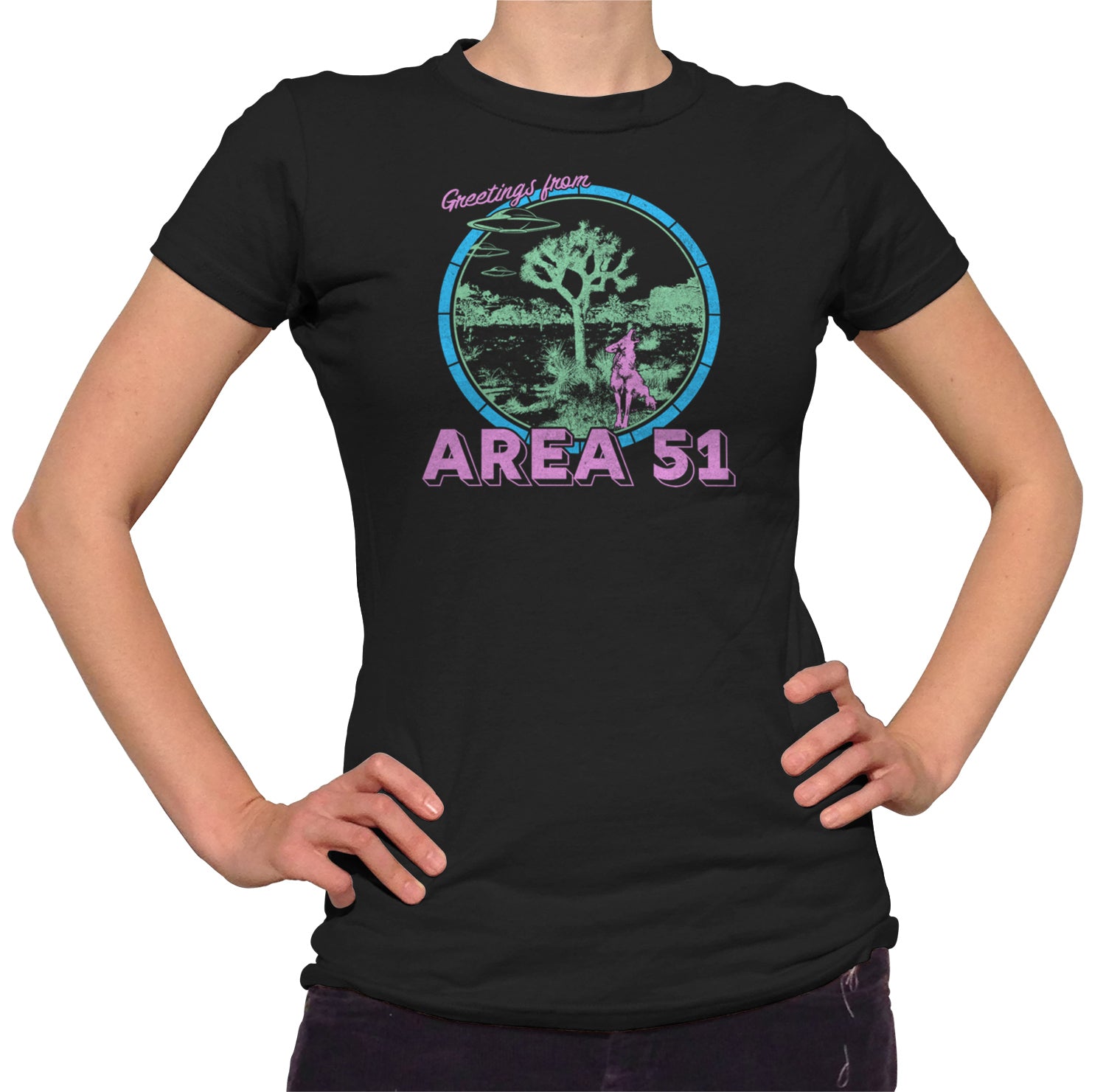 Women's Greetings from Area 51 T-Shirt
