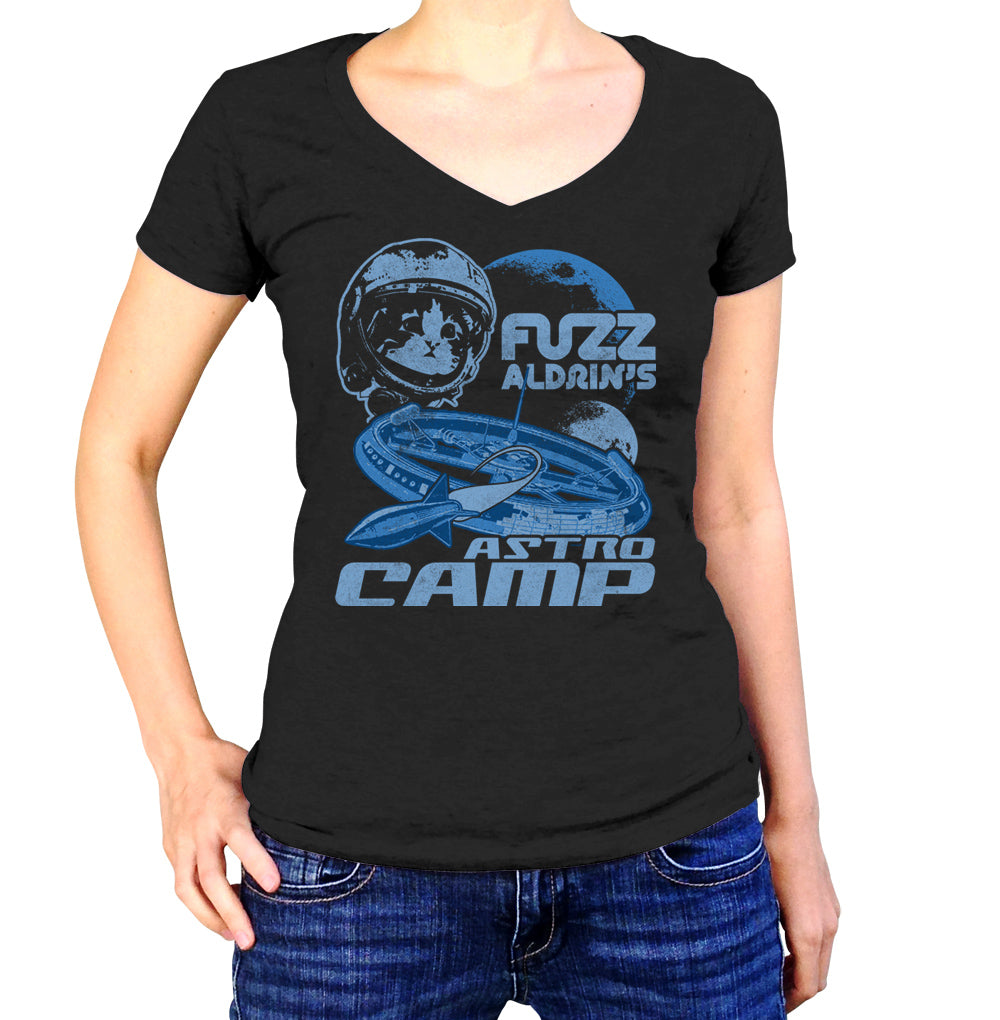 Women's Fuzz Aldrin's Astrocamp Vneck T-Shirt - By Ex-Boyfriend