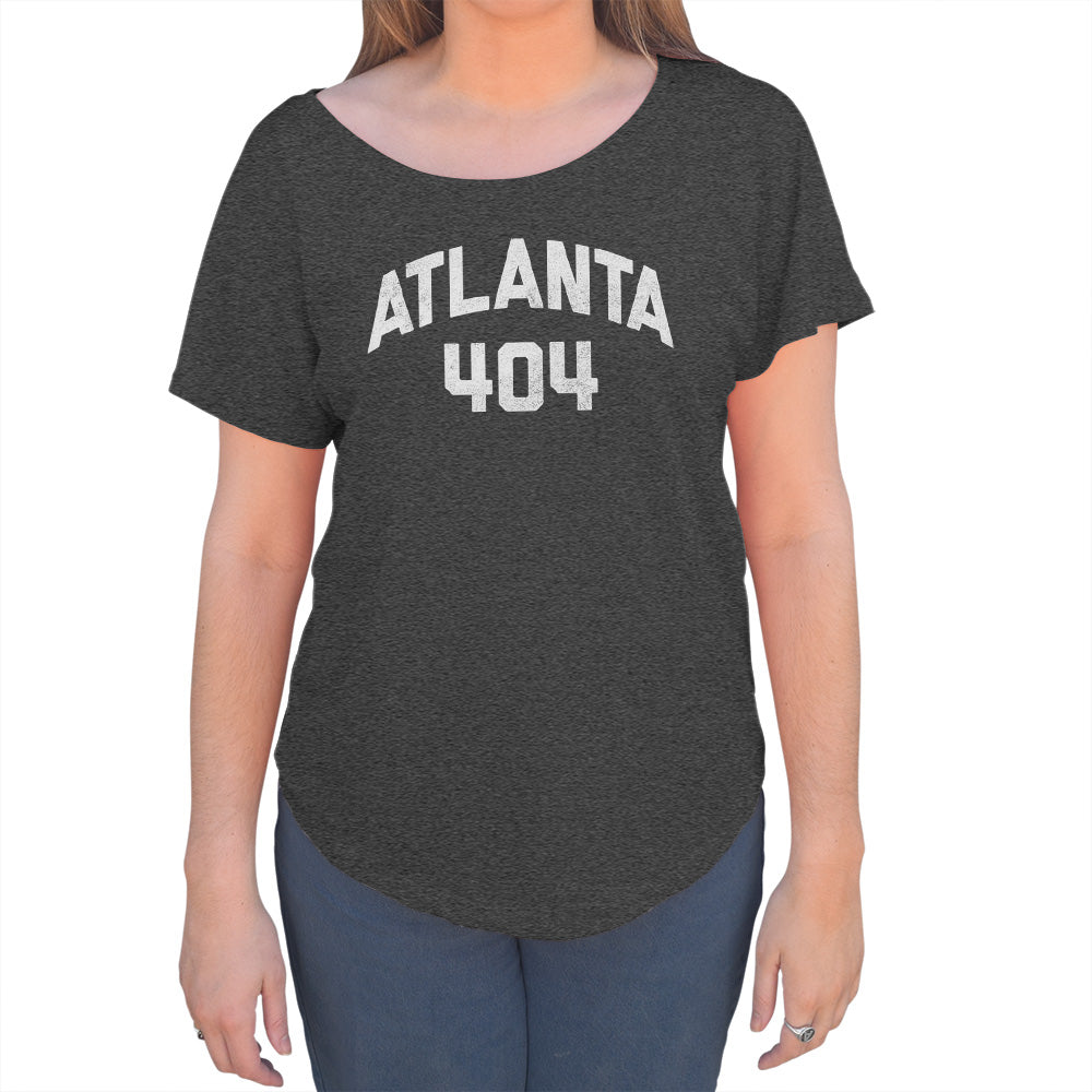Women's Atlanta 404 Area Code Scoop Neck T-Shirt