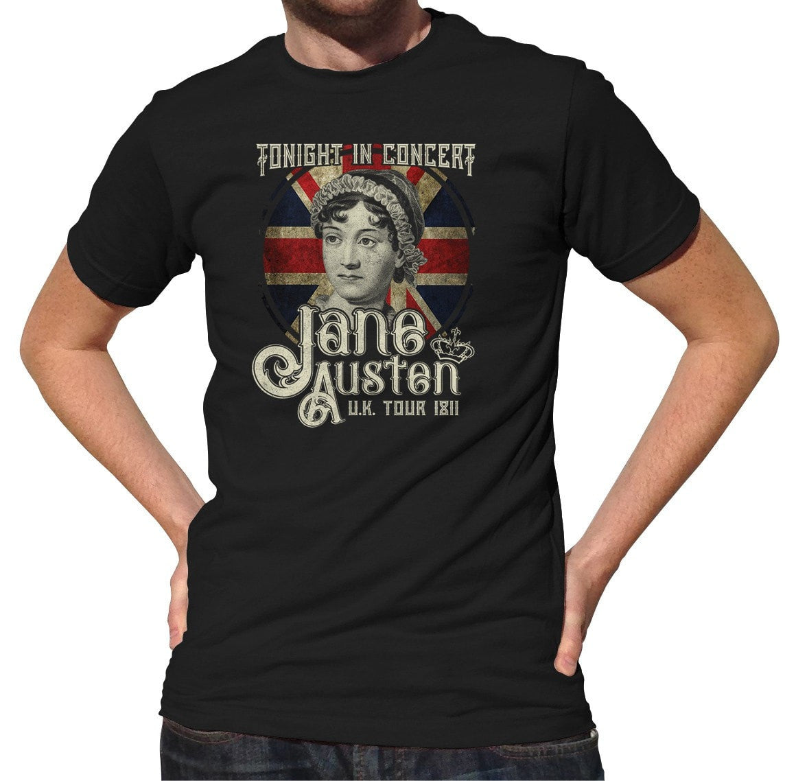Men's Jane Austen Rock and Roll UK Tour T-Shirt