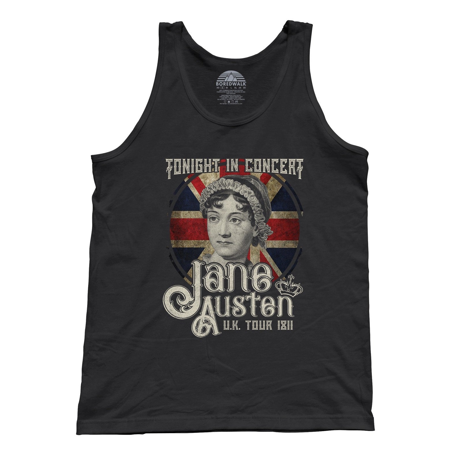 Unisex Jane Austen Rock and Roll UK Tour Tank Top