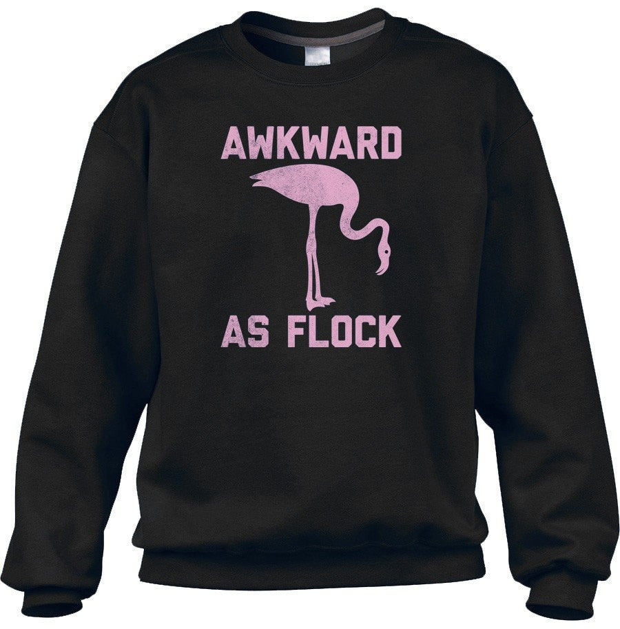 Unisex Awkward as Flock Flamingo Sweatshirt
