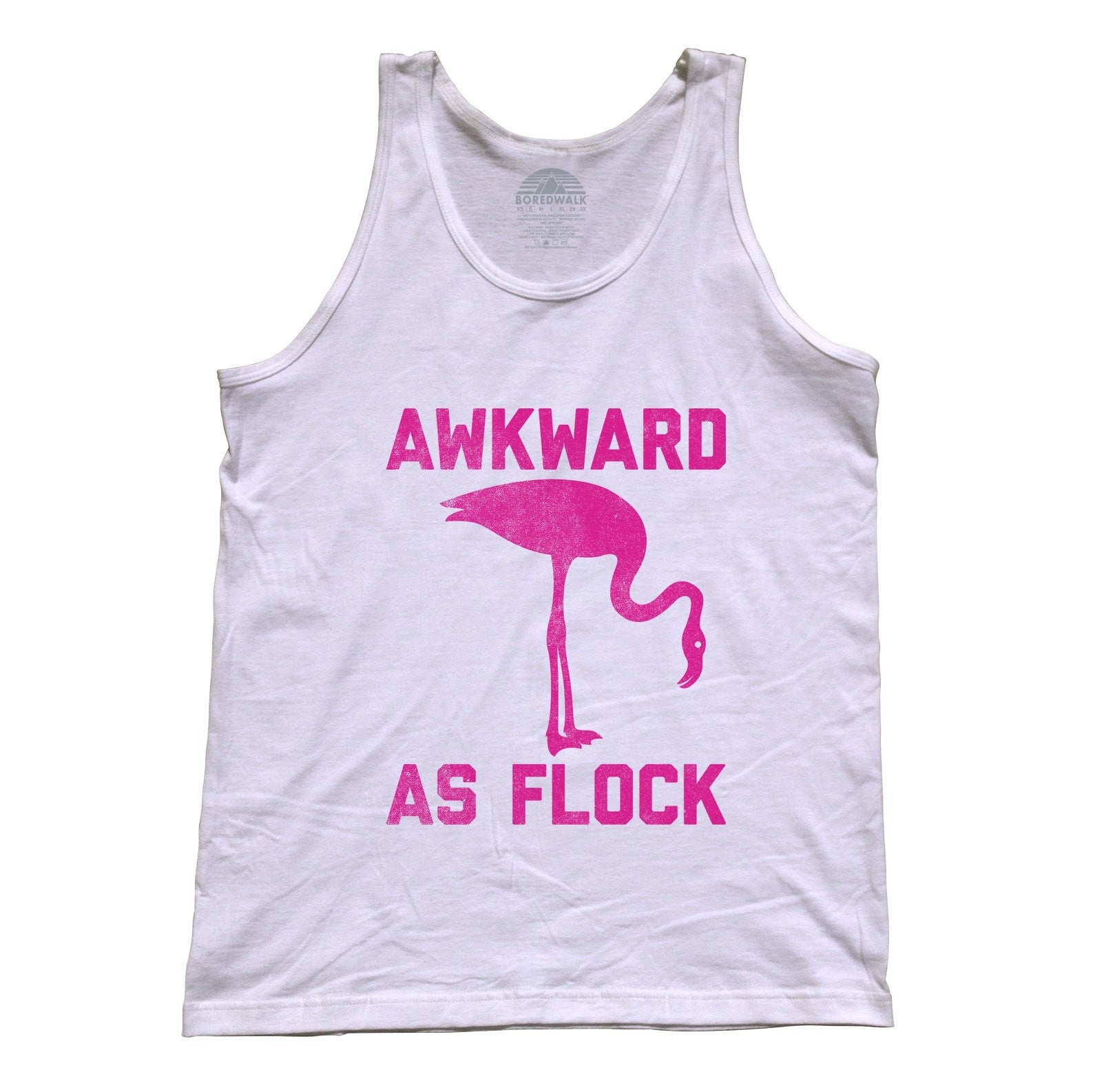 Unisex Awkward as Flock Flamingo Tank Top