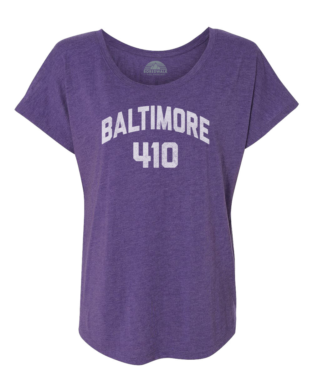 Women's Baltimore 410 Area Code Scoop Neck T-Shirt