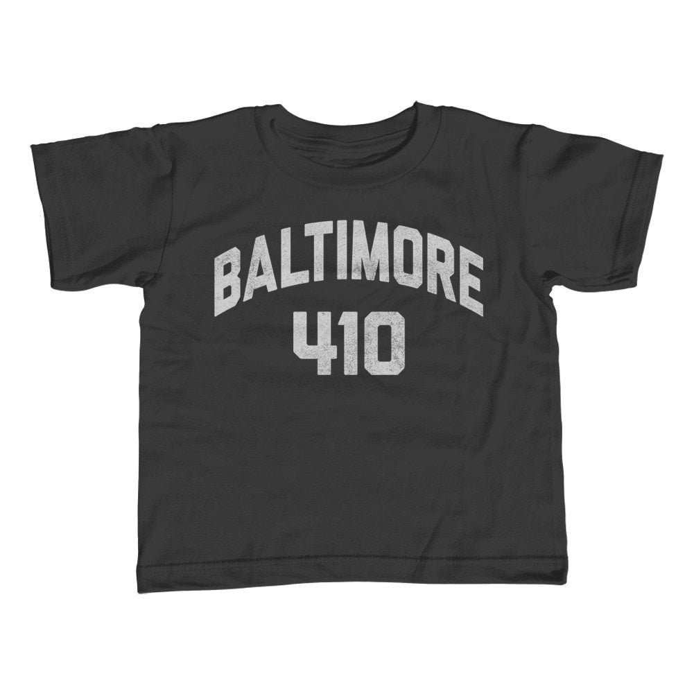 Girl's Baltimore 410 Area Code T-Shirt - Unisex Fit