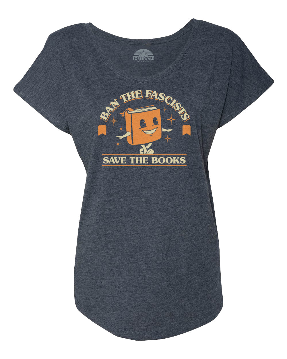 Women's Ban The Fascists Save The Books Scoop Neck T-Shirt