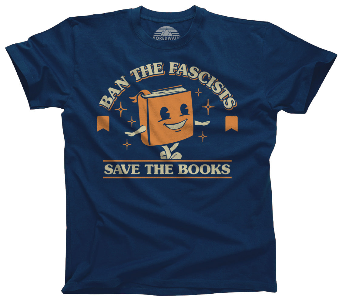 Men's Ban The Fascists Save The Books T-Shirt