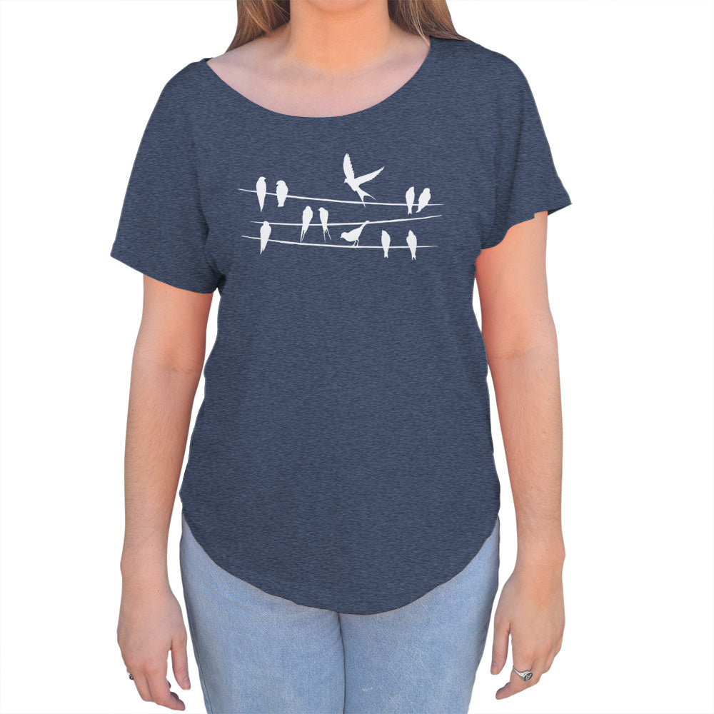Women's Birds On A Wire Scoop Neck T-Shirt