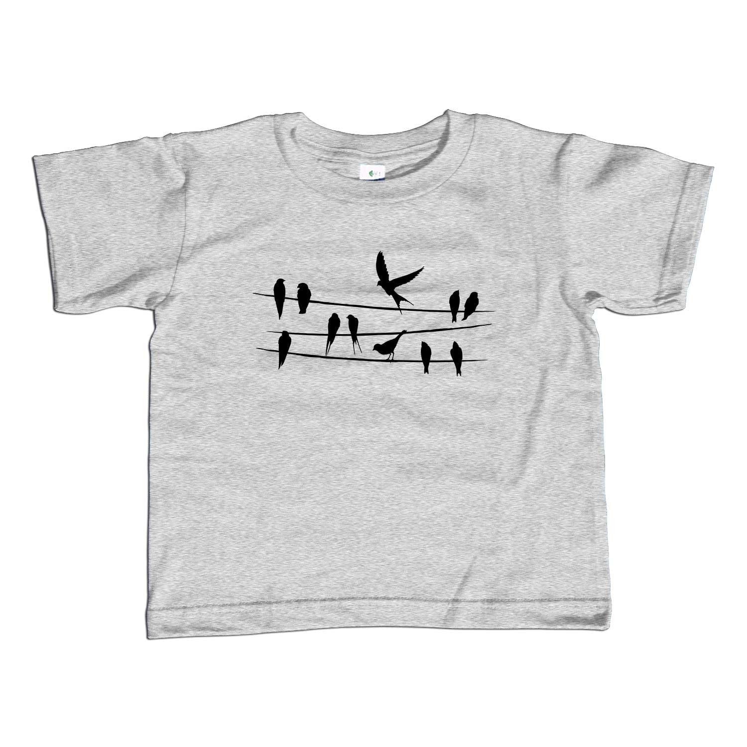 Boy's Birds on a Wire T-Shirt Hipster Bird Shirt