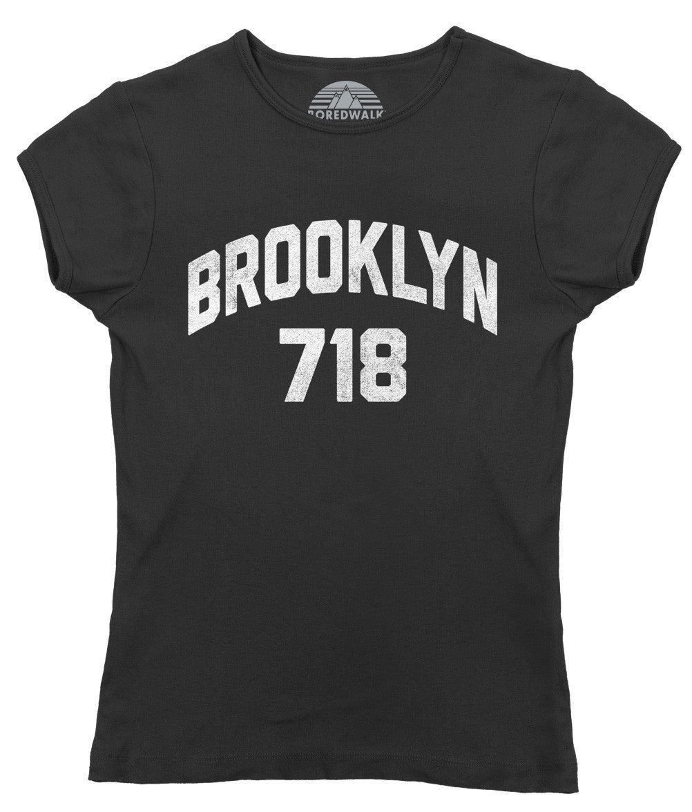 Women's Brooklyn 718 Area Code T-Shirt
