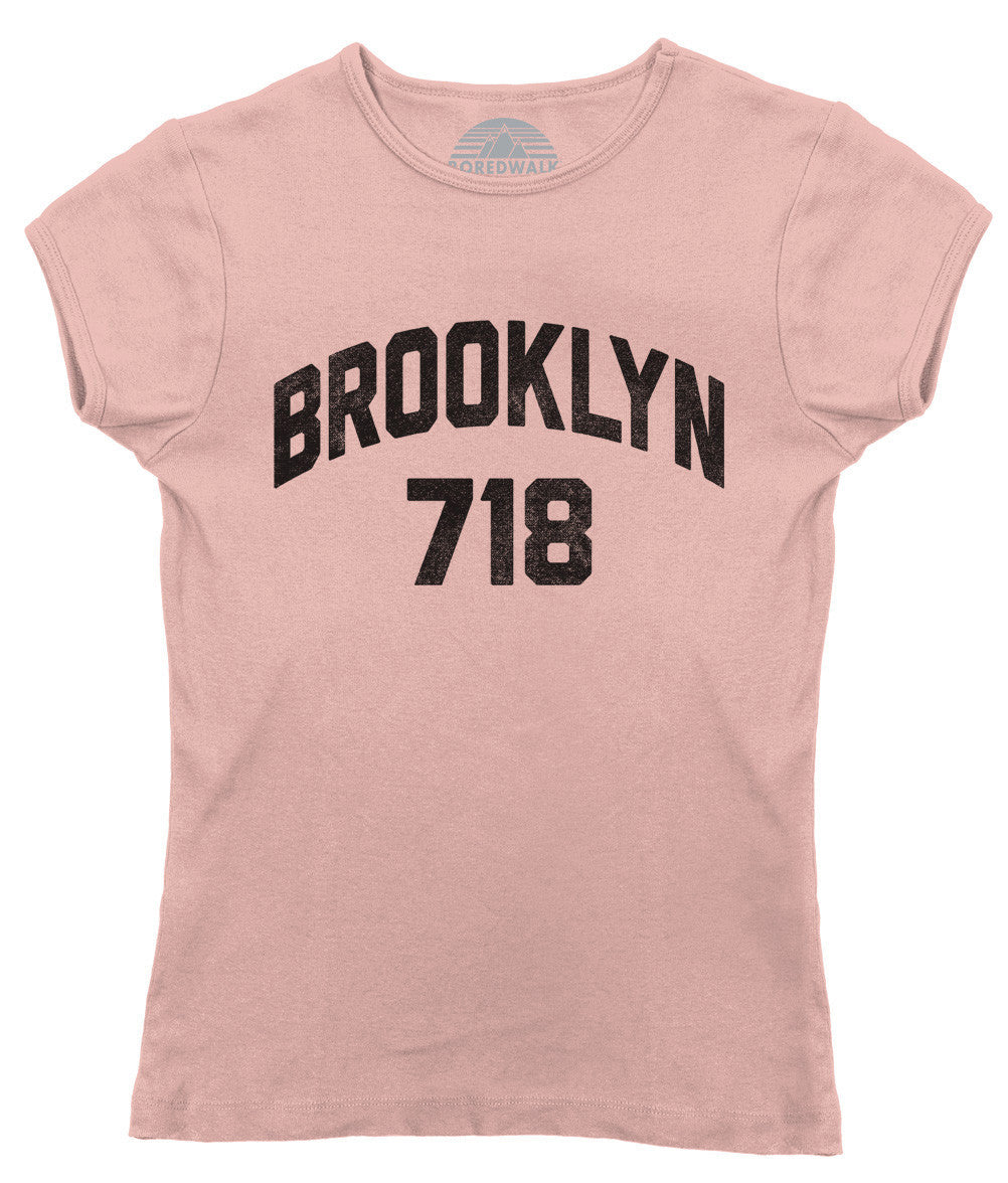 Women's Brooklyn 718 Area Code T-Shirt
