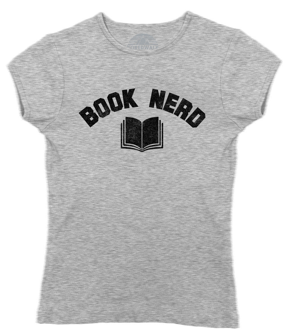 Women's Book Nerd Vintage T-Shirt Geeky Nerdy Literary