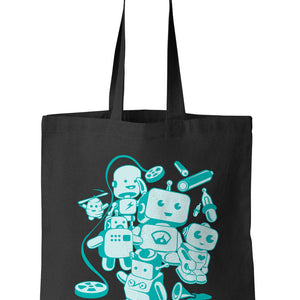 Retro Robots Tote Bag - By Ex-Boyfriend