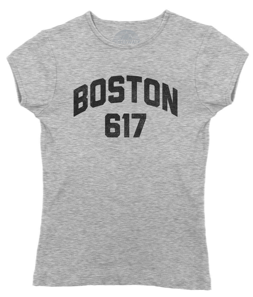 Women's Boston 617 Area Code T-Shirt