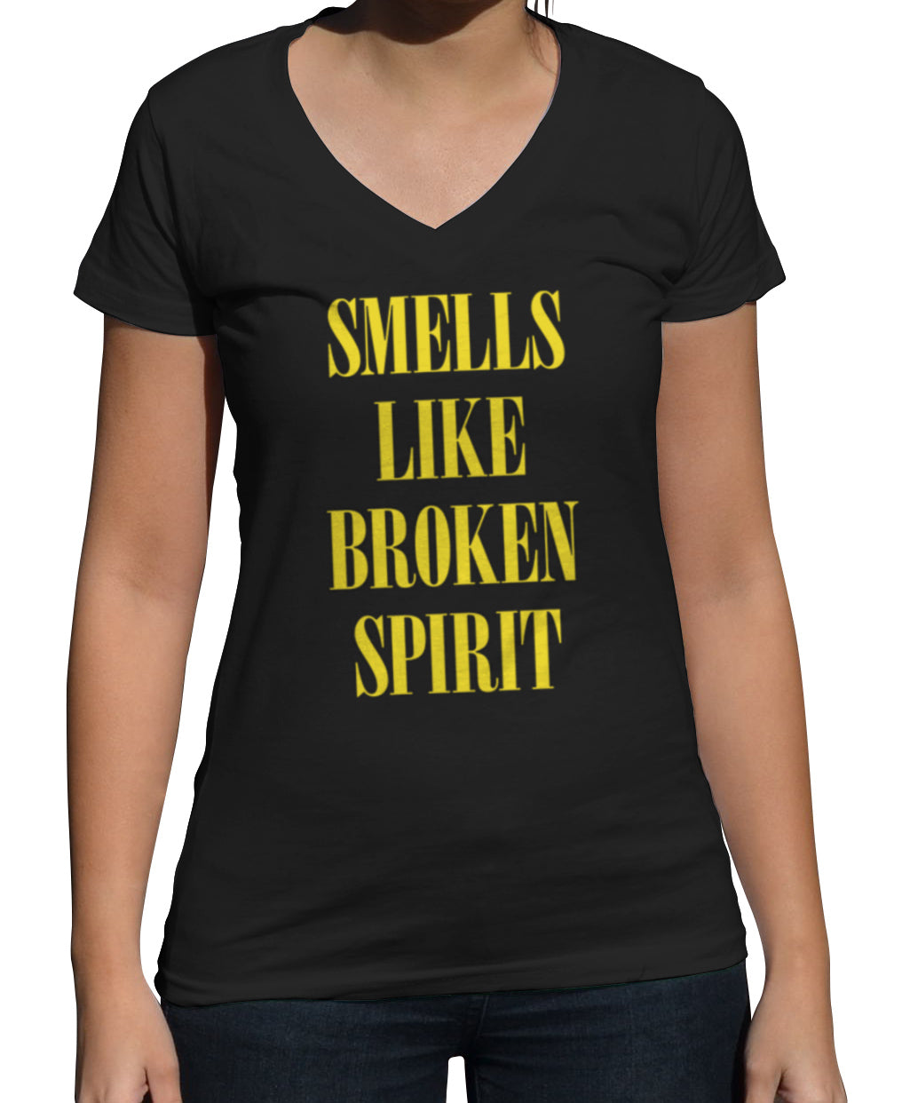 Women's Smells Like Broken Spirit Vneck T-Shirt