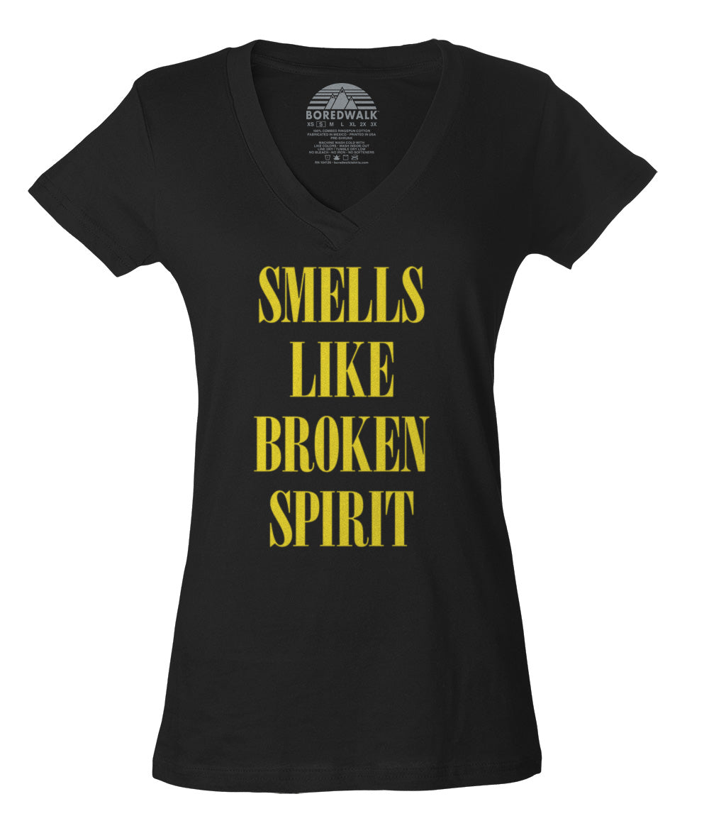 Women's Smells Like Broken Spirit Vneck T-Shirt