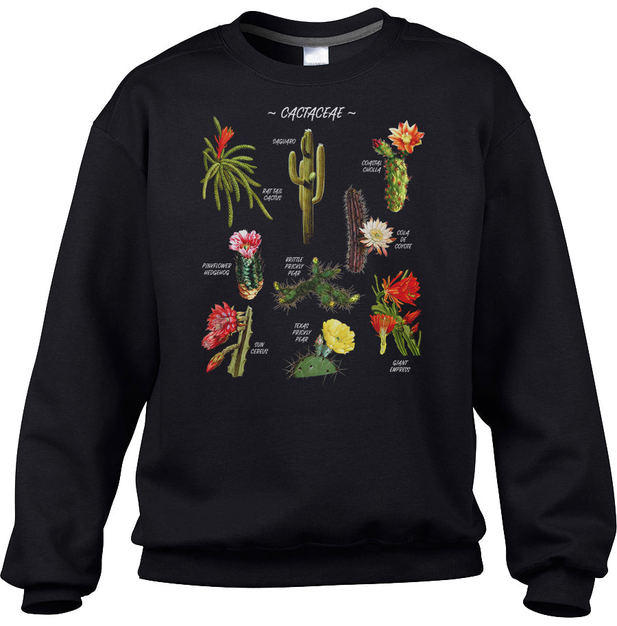 succulent sweatshirt Unisex Cactus Botanical Chart Sweatshirt