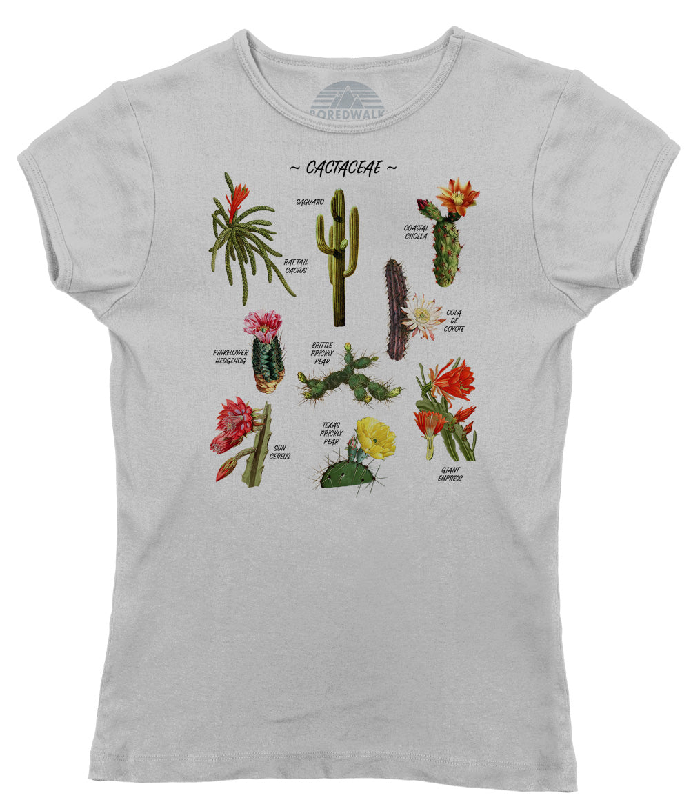 Women's Cactus Botanical Chart T-Shirt