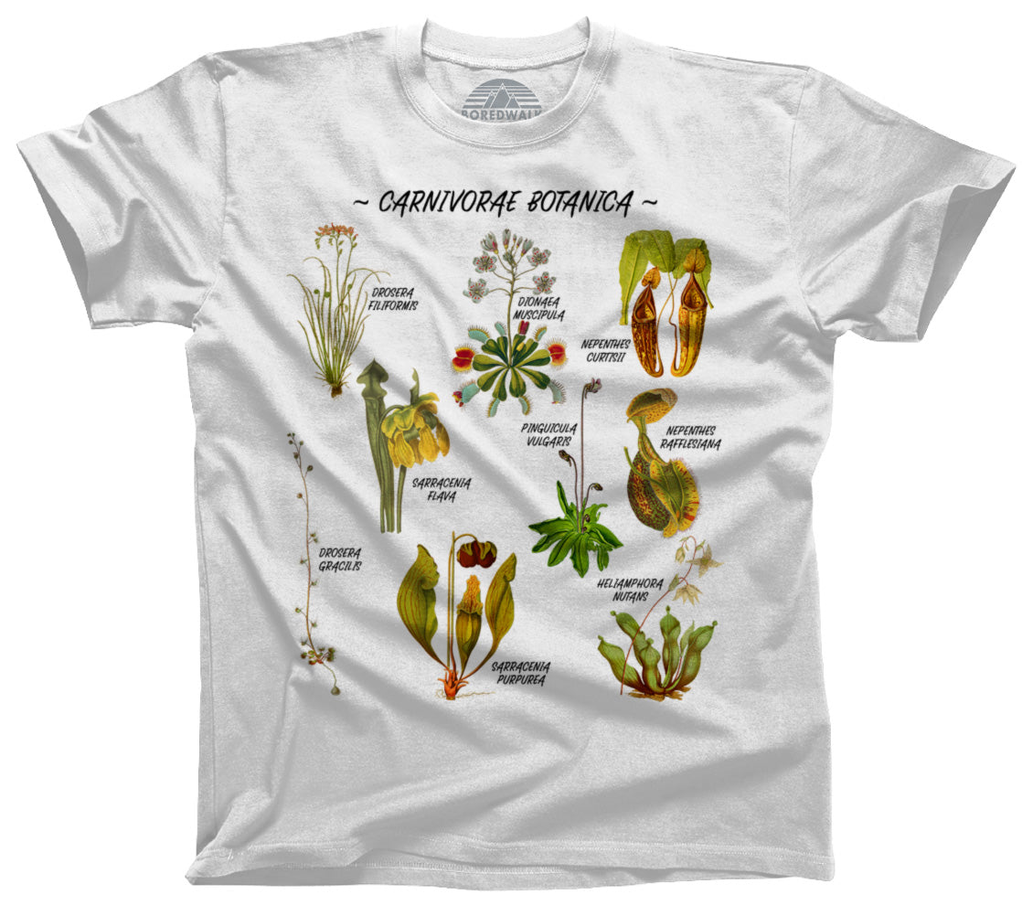 Men's Carnivorae Botanica Carnivorous Plants Botanical Chart T-Shirt