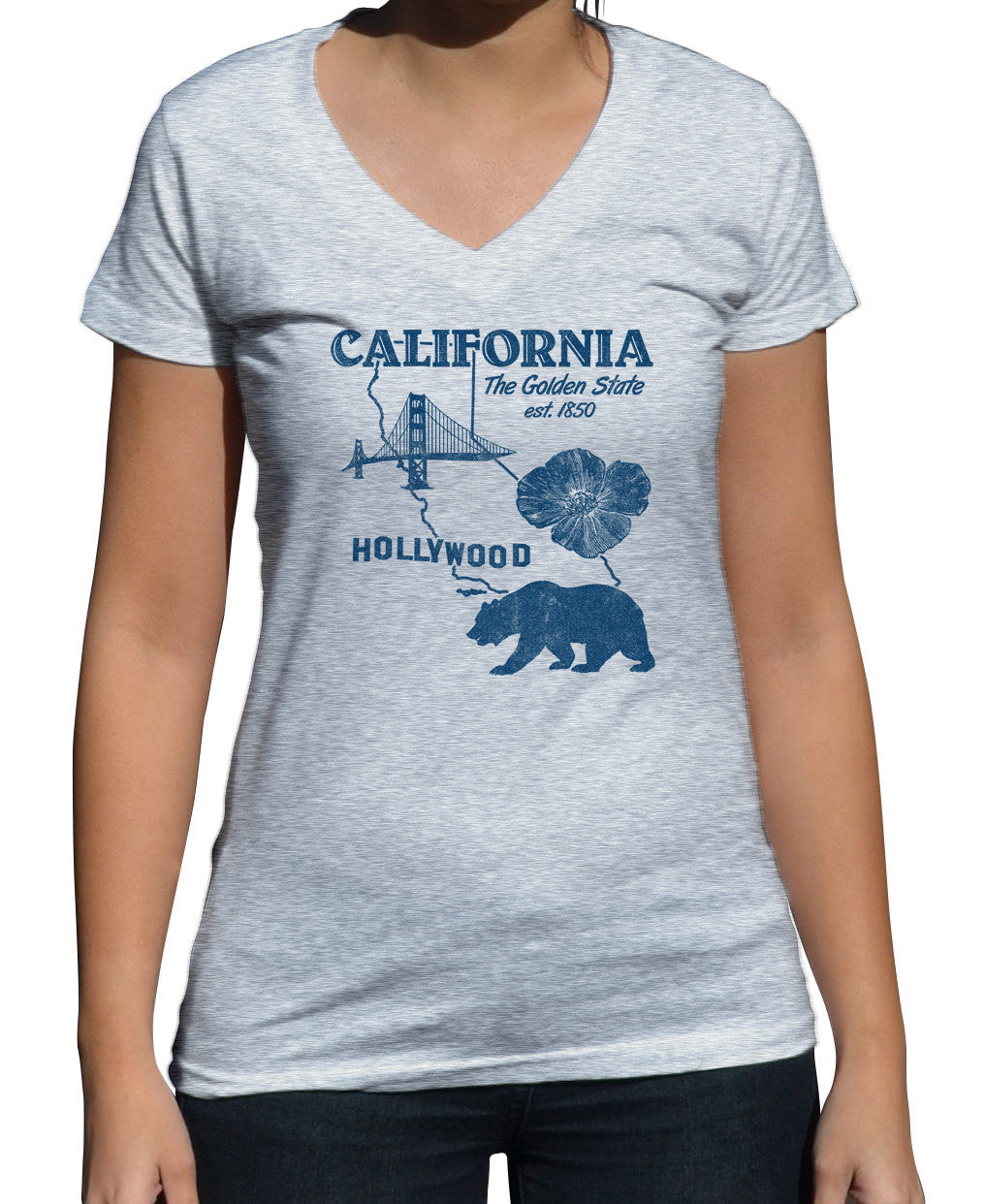 Women's California Vneck T-Shirt