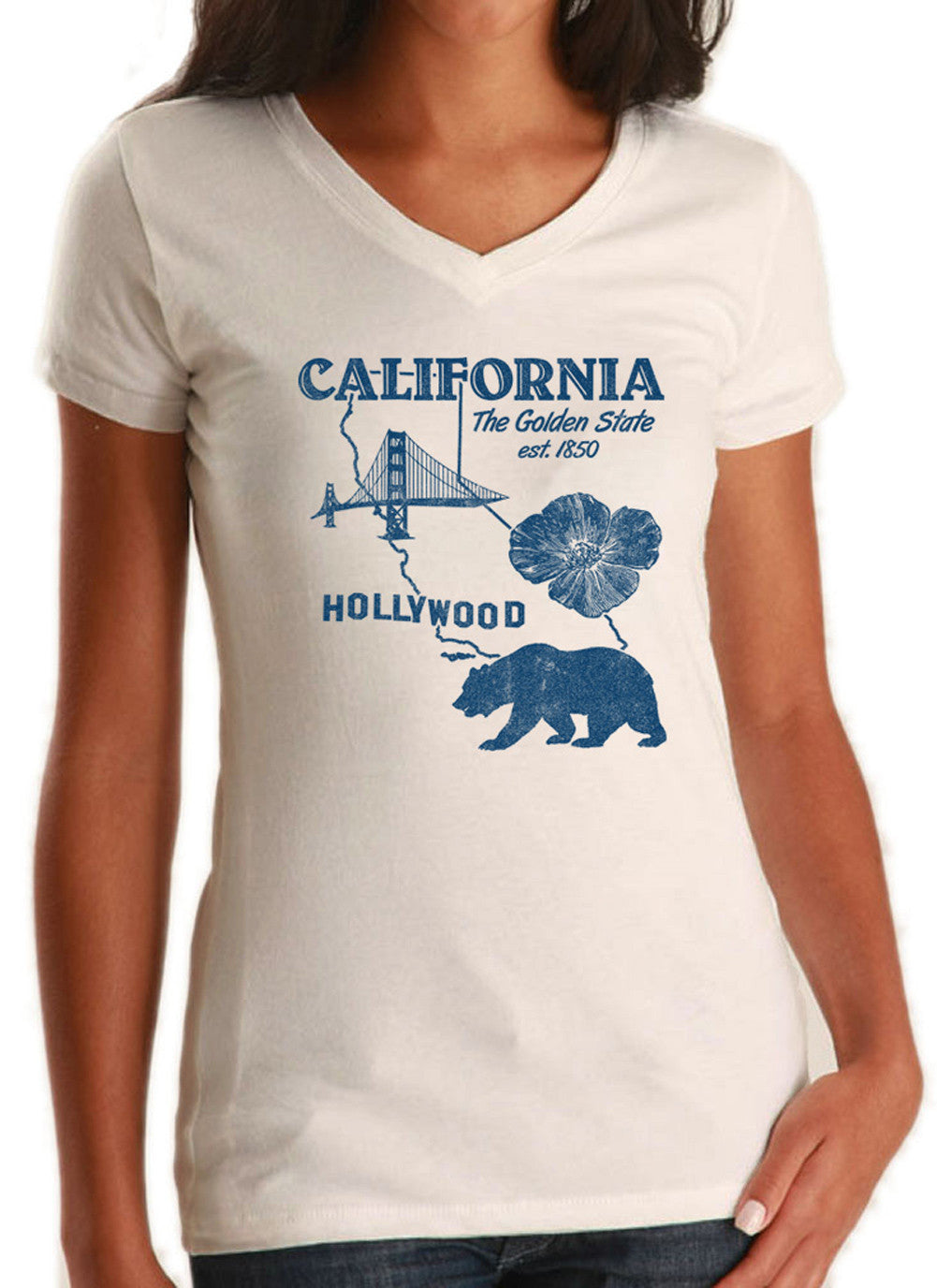 Women's California Vneck T-Shirt