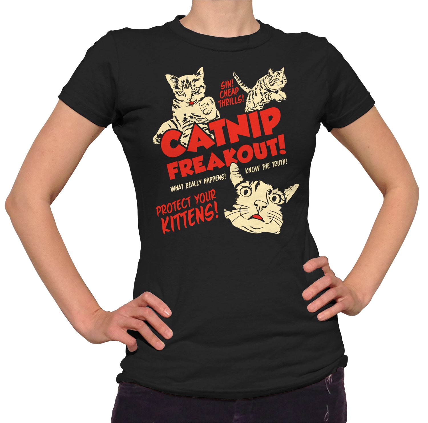 Women's Catnip Freakout T-Shirt - By Ex-Boyfriend