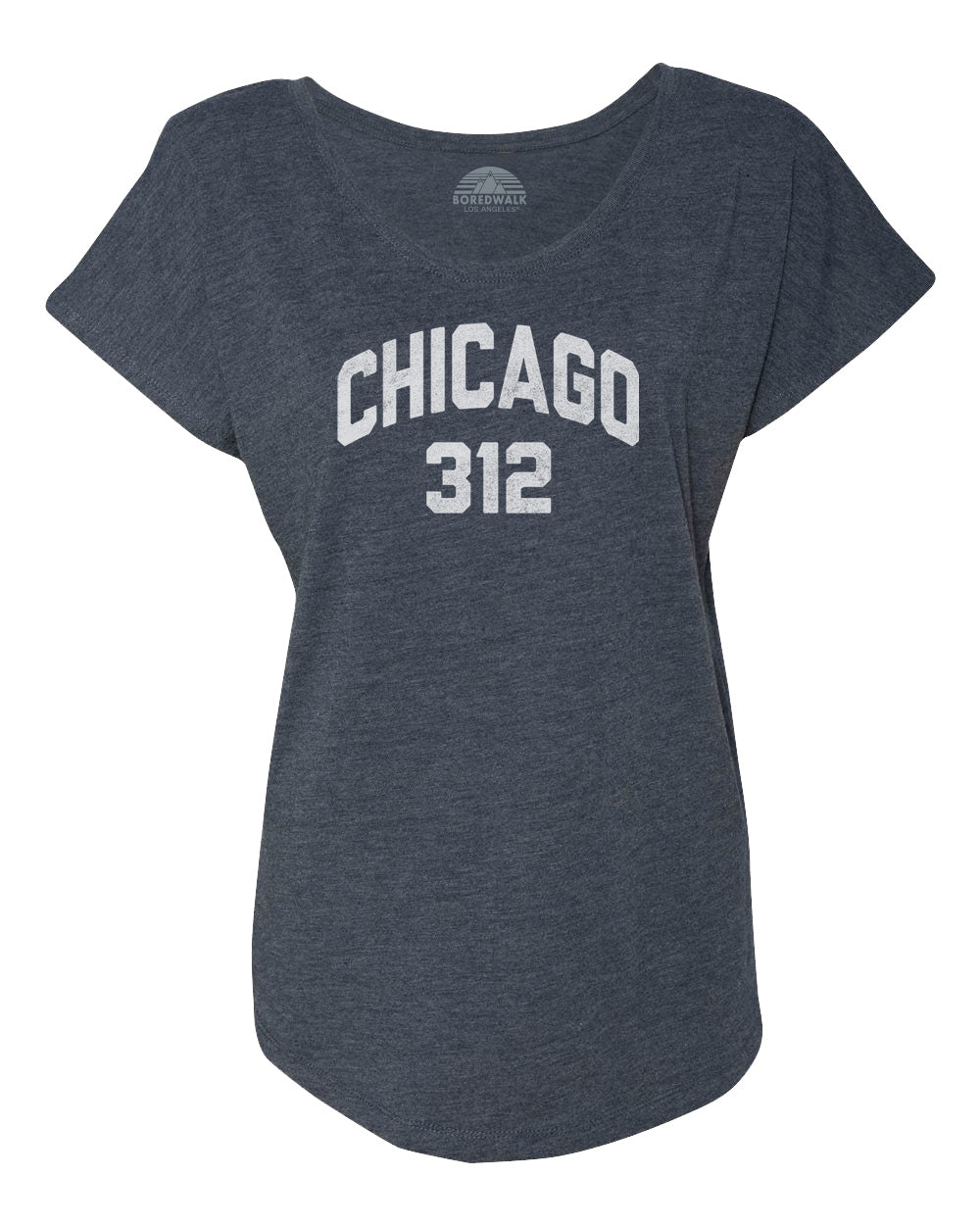 Women's Chicago 312 Area Code Scoop Neck T-Shirt