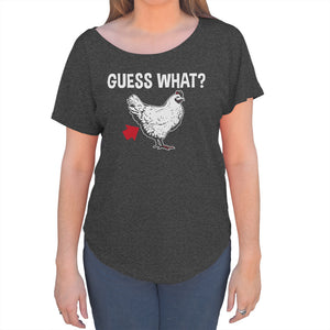 Women's Guess What Chicken Butt Scoop Neck T-Shirt