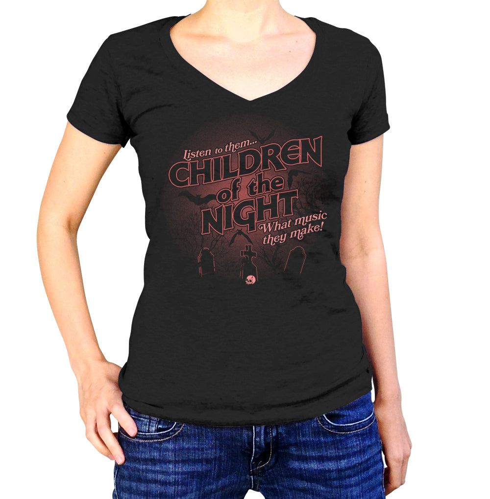 Women's Children of the Night Vneck T-Shirt