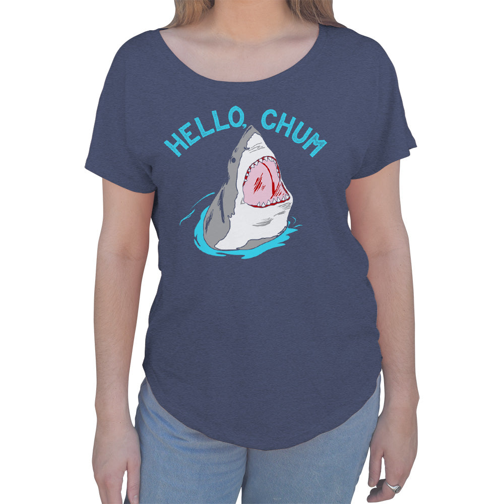 Women's Hello Chum Shark Scoop Neck T-Shirt