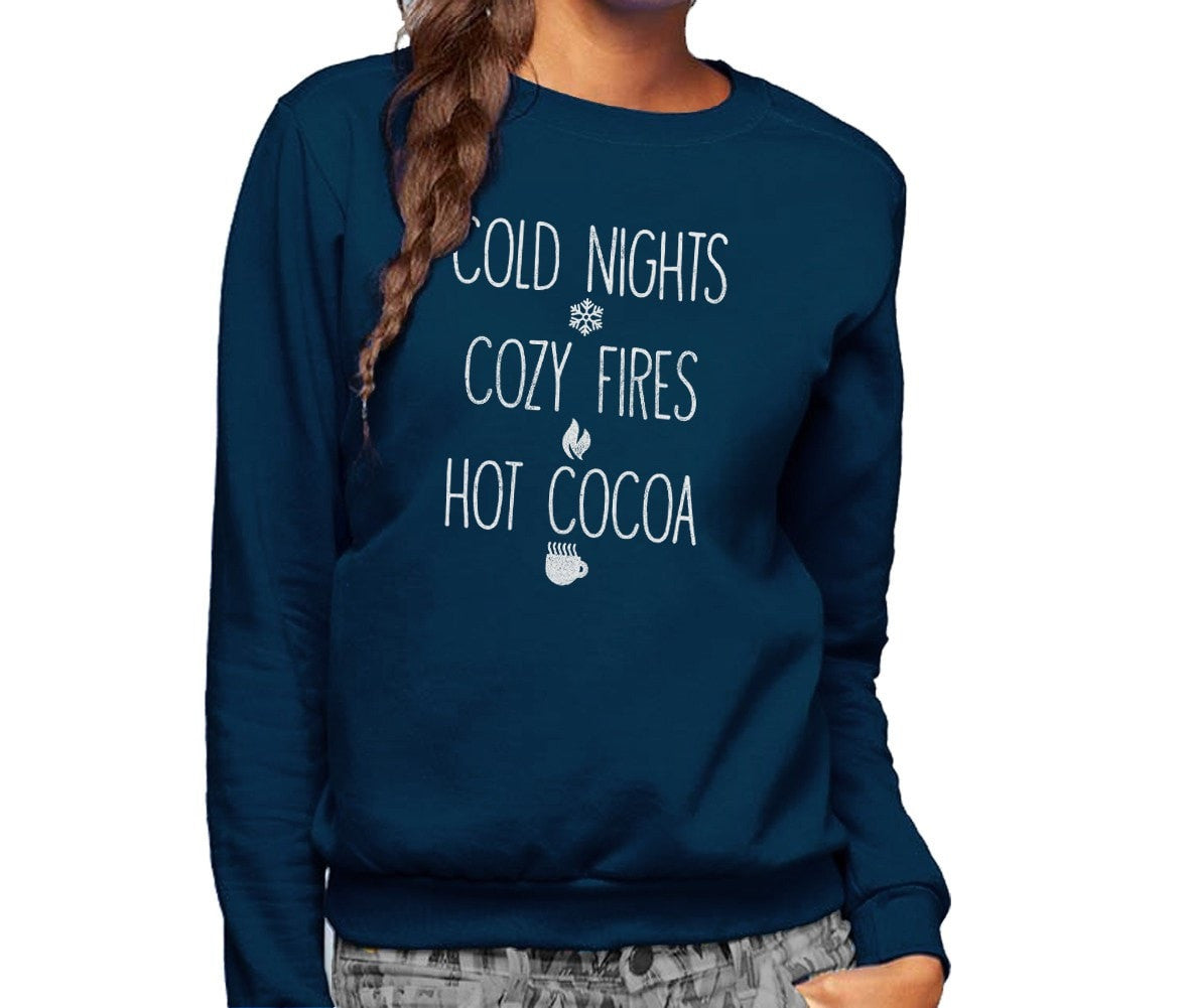 Unisex Cold Nights Cozy Fires Hot Cocoa Sweatshirt