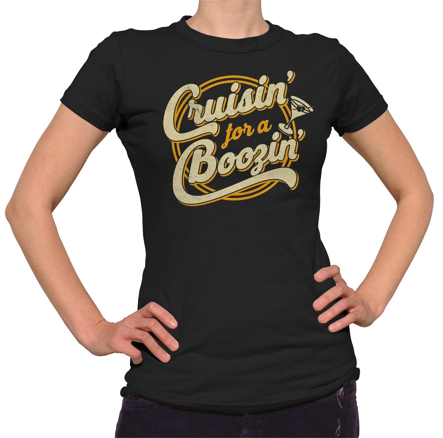 Women's Cruisin for a Boozin T-Shirt - Funny Drinking Shirt