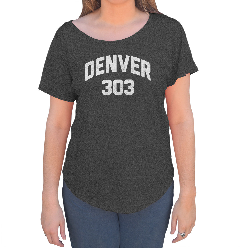 Women's Denver 303 Area Code Scoop Neck T-Shirt