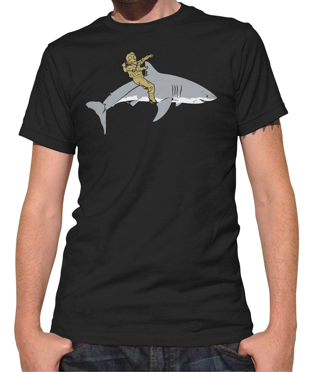 Men's Diver Riding a Shark T-Shirt - By Ex-Boyfriend