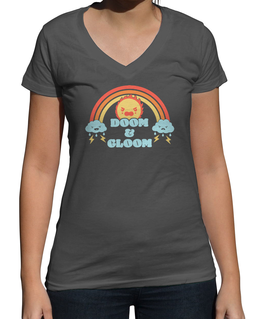 Women's Doom and Gloom Vneck T-Shirt