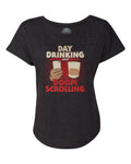 Women's Day Drinking and Doom Scrolling Scoop Neck T-Shirt