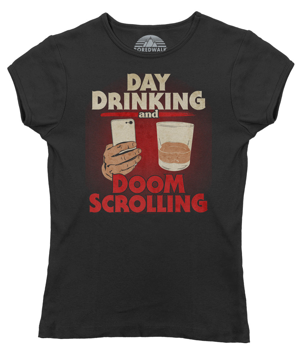 Women's Day Drinking and Doom Scrolling T-Shirt