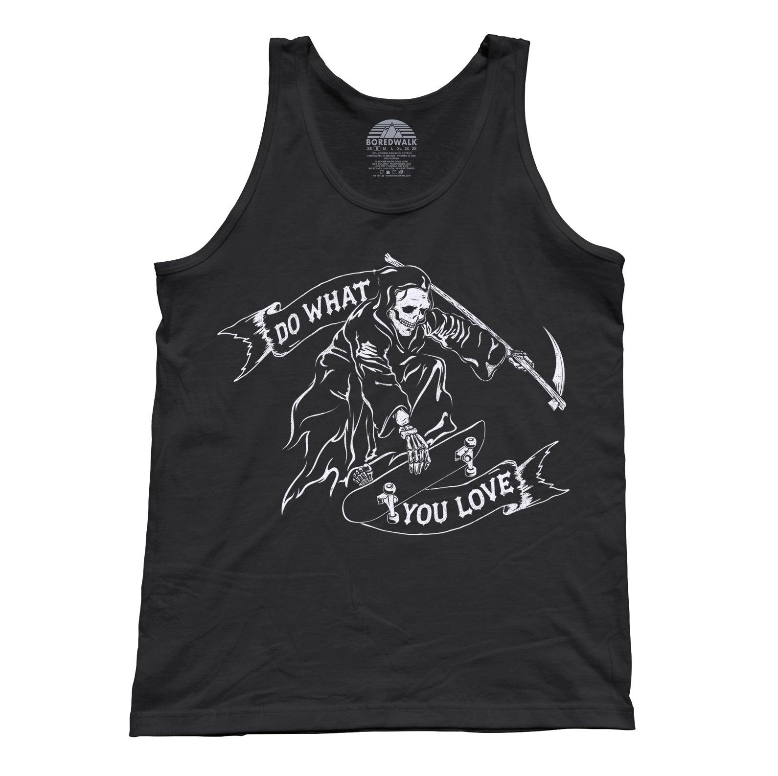 Unisex Do What You Love Grim Reaper Tank Top
