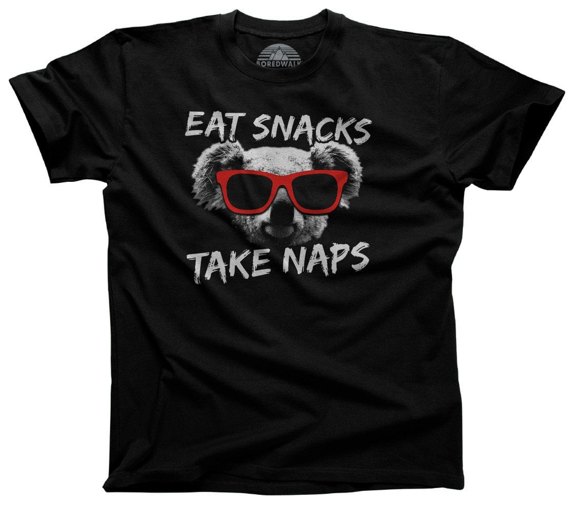 Men's Eat Snacks Take Naps Koala T-Shirt
