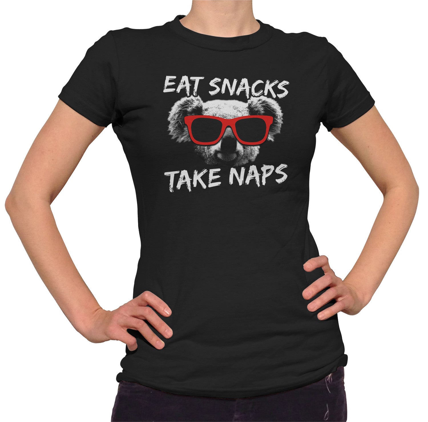 Women's Eat Snacks Take Naps Koala T-Shirt